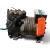Front-angled view of a used Copeland KAGA-010E-TAC 1 HP compressor - 11825 (3 phase 208-230 volt), a dusty semi-hermetic reciprocating compressor with a red inventory tag "794," a blue-tipped copper stub at the base, and a yellow paper tag hanging from the terminal box.