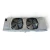 Straight-on view of the used RDI LSF-090BK evaporator #3049, showing the two round black-grille fans.