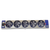 Blue/gray evaporator with five fans front view.