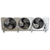 Silver with three fans evaporator front view.