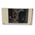 Beige condensing unit with front view showing the interior.