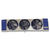 Blue/gray evaporator with three fans front view.