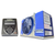 Blue/gray evaporator with one fan front side view showing labels with IntelliGen Controller.