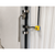 Off-white electric sliding cooler-freezer door