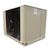 Beige condensing unit with side front view showing labels.