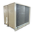 Beige condensing unit backside view.