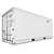 White portable refrigeration container with door front right view