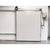 Off-white electric sliding cooler-freezer door