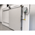 Off-white electric sliding cooler-freezer door