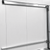 Off-white manual sliding cooler-freezer door