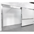 Off-white manual sliding cooler-freezer door
