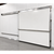 Off-white manual sliding cooler-freezer door