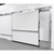 Off-white manual sliding cooler-freezer door