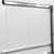 Off-white manual sliding cooler-freezer door
