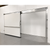 Off-white manual sliding cooler-freezer door