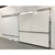 Off-white manual sliding cooler-freezer door