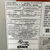 Close up of condensing unit label showing specifications.