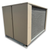 Beige condensing unit backside view.