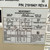 Close up of condensing unit label showing specifications