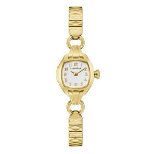 Ladies Classic Cocktail Gold-Tone Stainless Steel Watch Silver Dial (7GNJG)
