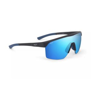 Paluna Polarized Sunglasses Matte Black Frame Blue Hawaii Lens (RI0O1)