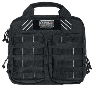 GPS Bags T1412PCB Tactical Double +2 Black 1000D Nylon Teflon Coating Holds 4 Handguns (LDOY7)