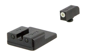 TruGlo TG231T2W Tritium Pro Black Green Tritium White Outline Front Sight Green Tritium Rear Sight (7HP3O)