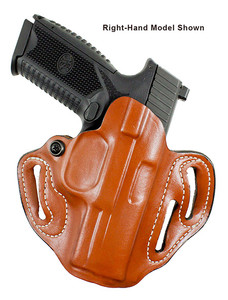 DeSantis Gunhide 002TB7WZ0 Speed Scabbard  OWB Tan Leather Belt Slide Fits Springfield Prodigy w/wo Red Dot Fits 4.25" Barrel Left Hand                                                                  (Y3N72)