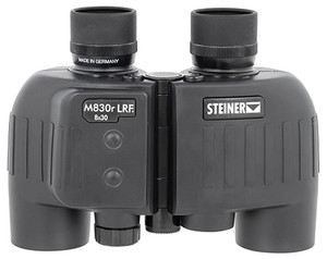 Steiner 2680 M830r Laser Rangefinder 8x 30mm Mil Radian Ranging Reticle Floating Prism Auto Focus Black Makrolon wRubber Armor (0M2G5)