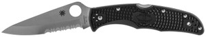 Spyderco C10PSBK Endura 4 Lightweight 3.75" Folding Drop Point Part Serrated VG-10 SS Blade Black  Textured FRN Handle Includes Pocket Clip                                                              (4WXHE)