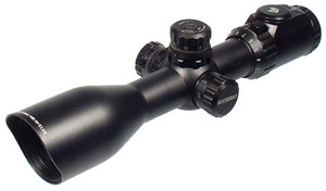UTG SCP3-UM312AO Accushot  Black Hardcoat Anodized 3-12x 44mm 30mm Tube Illuminated Red/Green Mil-Dot Reticle (3M97I)