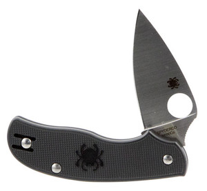 Spyderco C127PBK Urban Lightweight 2.61" Folding Drop Point Plain N690Co SS Blade Black FRN Handle Includes Pocket Clip                                                                                  (2R8RZ)