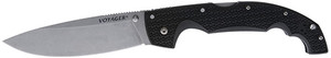 Cold Steel CS29AXB Voyager XL 5.50" Folding Drop Point Plain Stonewashed AUS-10A SS Blade/6.75" Black Textured Griv-Ex Handle Includes Belt Clip                                                         (BRJD8)