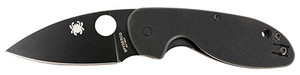 Spyderco C216GPBBK Efficient  2.98" Folding Plain Black DLC 8Cr13MoV SS Blade/Black Textured G10 Handle                                                                                                  (VHEMS)