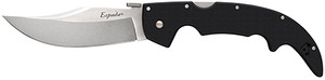 Cold Steel CS62MGD Espada  Large 5.50" Folding Clip Point Plain S35VN SS Blade/6.75" Black w/Polished Bolsters G10 Handle Includes Belt Clip                                                             (PEZPD)