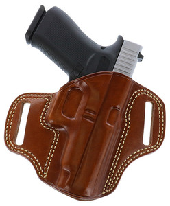 Galco CM226 Combat Master  OWB Tan Leather Belt Slide Compatible w/ Glock 19/Glock 23 Gen2-5/CZ P-10C Belt 1.75" Wide Right Hand                                                                         (PFKD6)