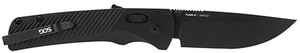 S.O.G SOG11180141 Flash AT 3.45" Folding Plain Black TiNi Cryo D2 Steel Blade/ Blackout GRN Handle Includes Pocket Clip                                                                                  (GL97D)
