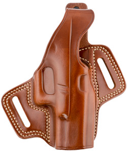 Galco FL226 Fletch  OWB Tan Leather Belt Slide Compatible w/Glock 19 Gen1-5/19X/23 Gen2-5/32/45 Belt Up to 1.75" Wide Right Hand                                                                         (QRSVA)