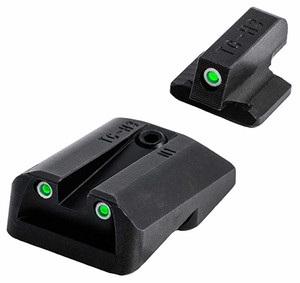 TruGlo TGTG231F3W Tritium Pro  Black | Green Tritium White Outline Front Sight Green Tritium Rear Sight (49O5R)
