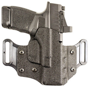 DeSantis Gunhide 195KA8WZ0 Veiled Partner  OWB Black Kydex Belt Slide Fits Springfield Prodigy w/wo Red Dot Fits 4.25-5" Barrel Right Hand                                                               (24COH)