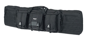 Rukx Gear ATICT36DGB Tactical Double Gun 36" Water Resistant Black 600D Polyester w/ Non-Rust Zippers Holds up to 2 Rifles                                                                               (VG245)