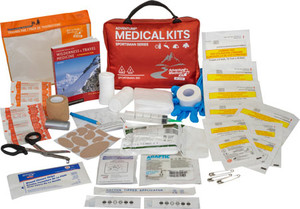 Adventure Medical Kits 01050300 Sportsman 300 Medical Kit Treats Injuries/Illnesses Waterproof Red (PNPDZ)