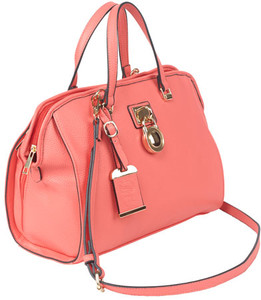 Bulldog BDP026 Satchel Purse wHolster Coral Leather Most Sm Pistols Revolvers Ambidextrous Hand (7365E)