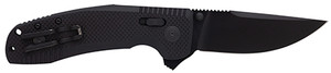 S.O.G SOG12380141 SOG-TAC XR 3.39" Folding Clip Point Plain Black TiNi Cryo D2 Steel Blade/Blackout G10 Handle Includes Pocket Clip                                                                      (8WP4F)