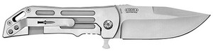 Camillus 19643 Dominator II 3 Folding Drop Point Plain Titanium Bonded 420 Stainless Steel Blade Silver Carbon FiberSS Handle (M2ZRG)