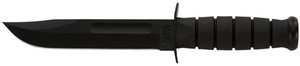 Ka-Bar 1211 Fighting/Utility  7" Fixed Clip Point Plain Black 1095 Cro-Van Blade, Black Kraton G Handle, Includes Sheath                                                                                 (IW98X)