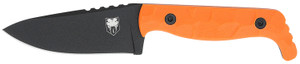 CobraTec Knives CTKPORG KingPin  EDC 4" Fixed Drop Point Plain Black Powder Coated D2 Steel Blade, 4" Blaze Orange Textured G10 Scales Handle                                                            (9DDYS)