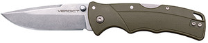 Cold Steel CSFLC3SPSSODGZ Verdict  EDC 3" Spear Point Plain Folding 4116 Krupp SS Blade, ODG Textured GFN Handle                                                                                         (0A6WS)