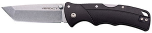 Cold Steel CSFLC3TSSZ Verdict  EDC 3" Tanto Plain Folding 4116 Krupp SS Blade, Black Textured GFN Handle                                                                                                 (7F305)