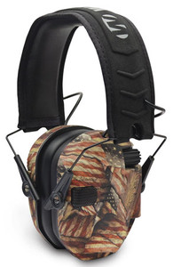 Walker's GWPRSEMBARM Razor Slim Electronic Muff 23 dB Over the Head USA Flag w/Black Polymer (NQI10)